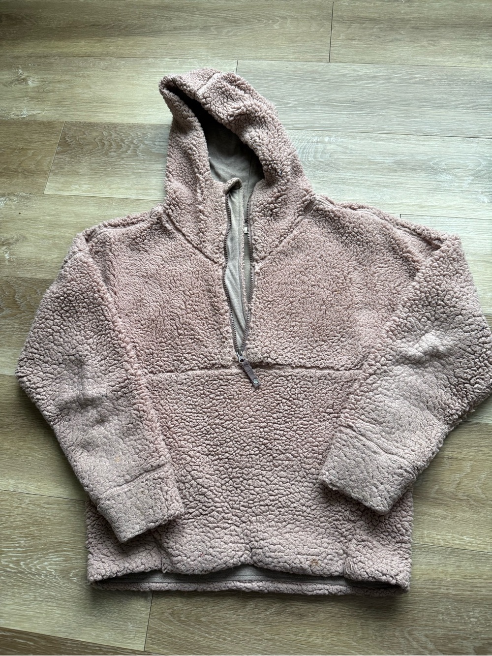 Prana Teddy Fleece Pullover in Pink Small Like New